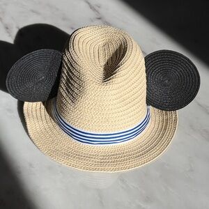 Disney Hanna Andersson Mickey Mouse Straw Hat With Ears - Size Youth L(Like New)